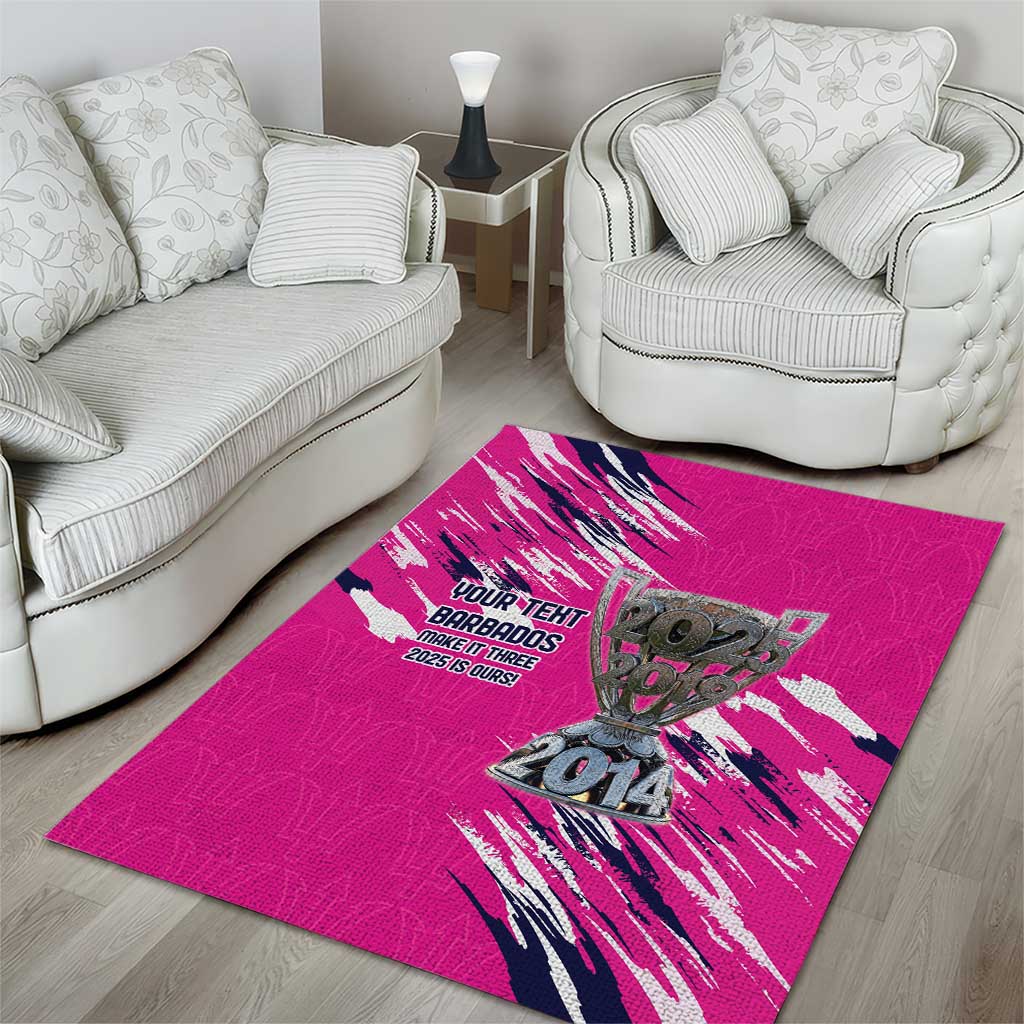 Caribbean Cricket Barbados Personalized Area Rug Make It Three 2025 is Ours - Wonder Print Shop