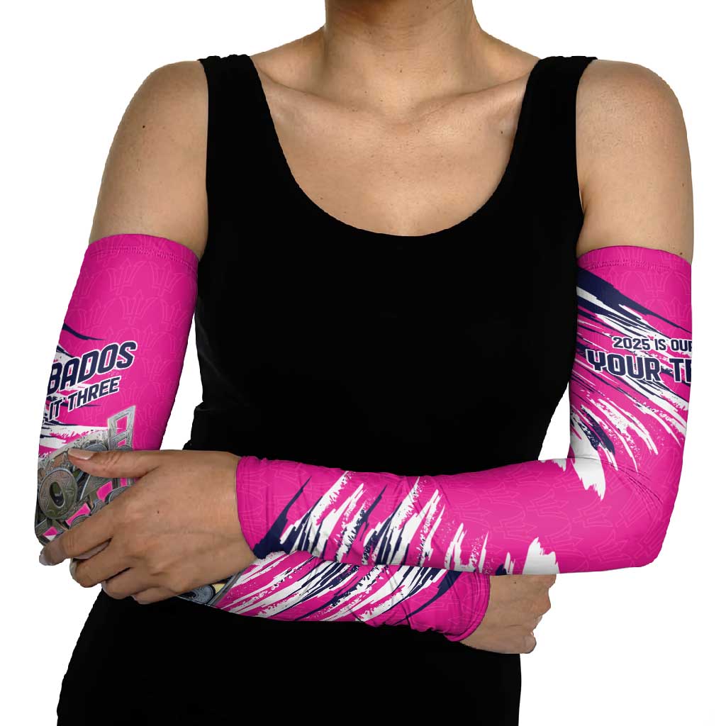 Caribbean Cricket Barbados Personalized Arm Sleeves Make It Three 2025 is Ours - Wonder Print Shop