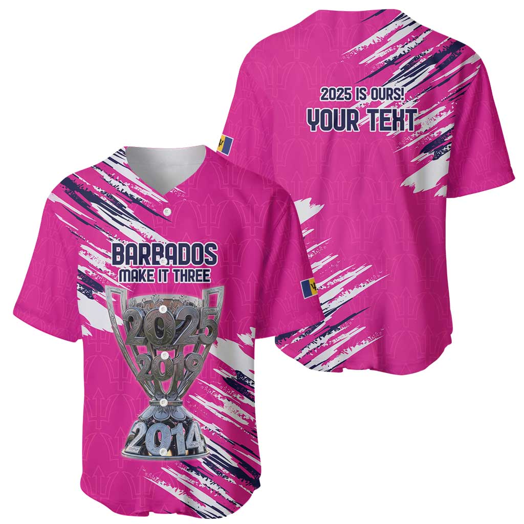 Caribbean Cricket Barbados Personalized Baseball Jersey Make It Three 2025 is Ours - Wonder Print Shop