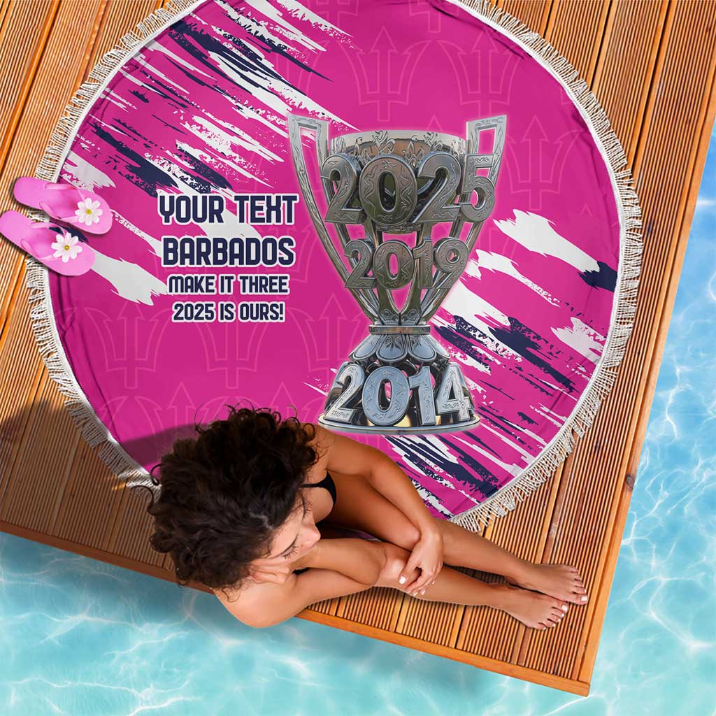 Caribbean Cricket Barbados Personalized Beach Blanket Make It Three 2025 is Ours - Wonder Print Shop