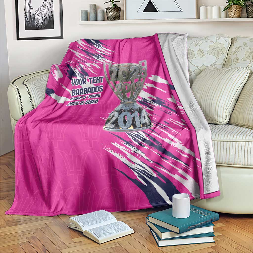Caribbean Cricket Barbados Personalized Blanket Make It Three 2025 is Ours - Wonder Print Shop