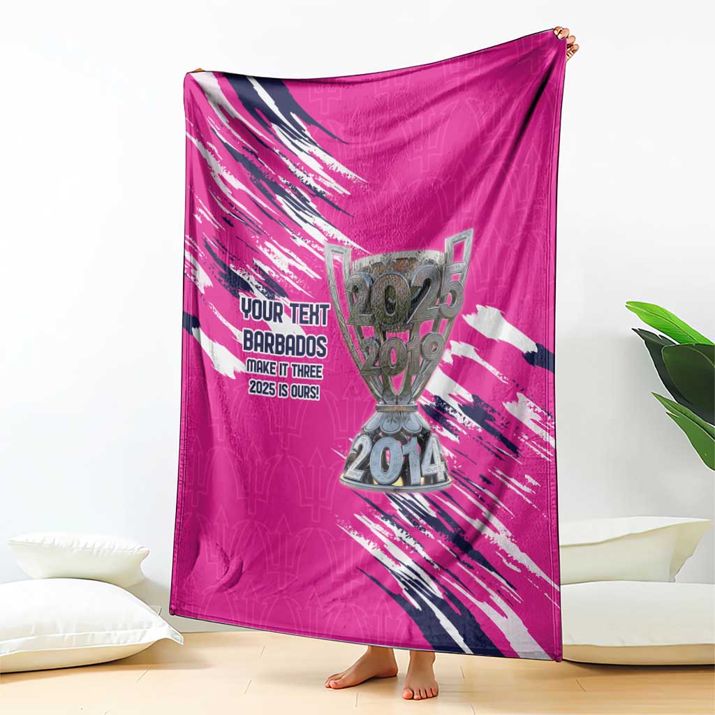 Caribbean Cricket Barbados Personalized Blanket Make It Three 2025 is Ours - Wonder Print Shop