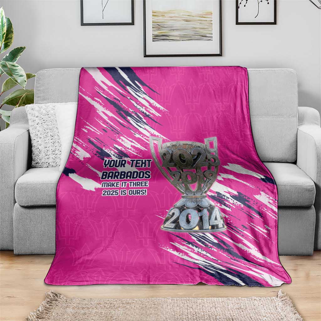 Caribbean Cricket Barbados Personalized Blanket Make It Three 2025 is Ours - Wonder Print Shop