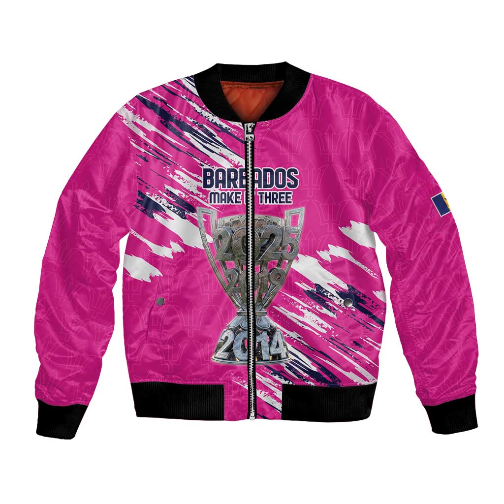 Caribbean Cricket Barbados Personalized Bomber Jacket Make It Three 2025 is Ours - Wonder Print Shop