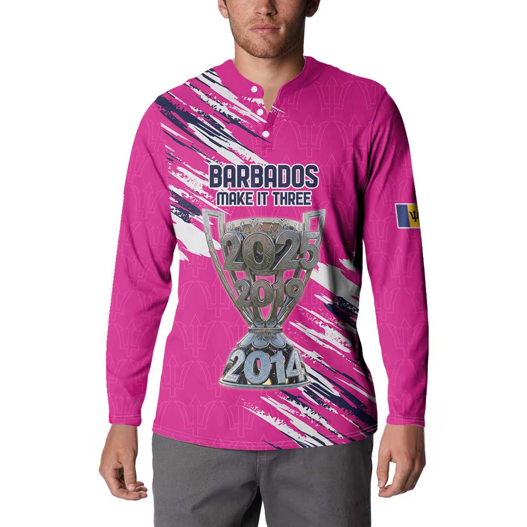 Caribbean Cricket Barbados Personalized Button Sweatshirt Make It Three 2025 is Ours - Wonder Print Shop