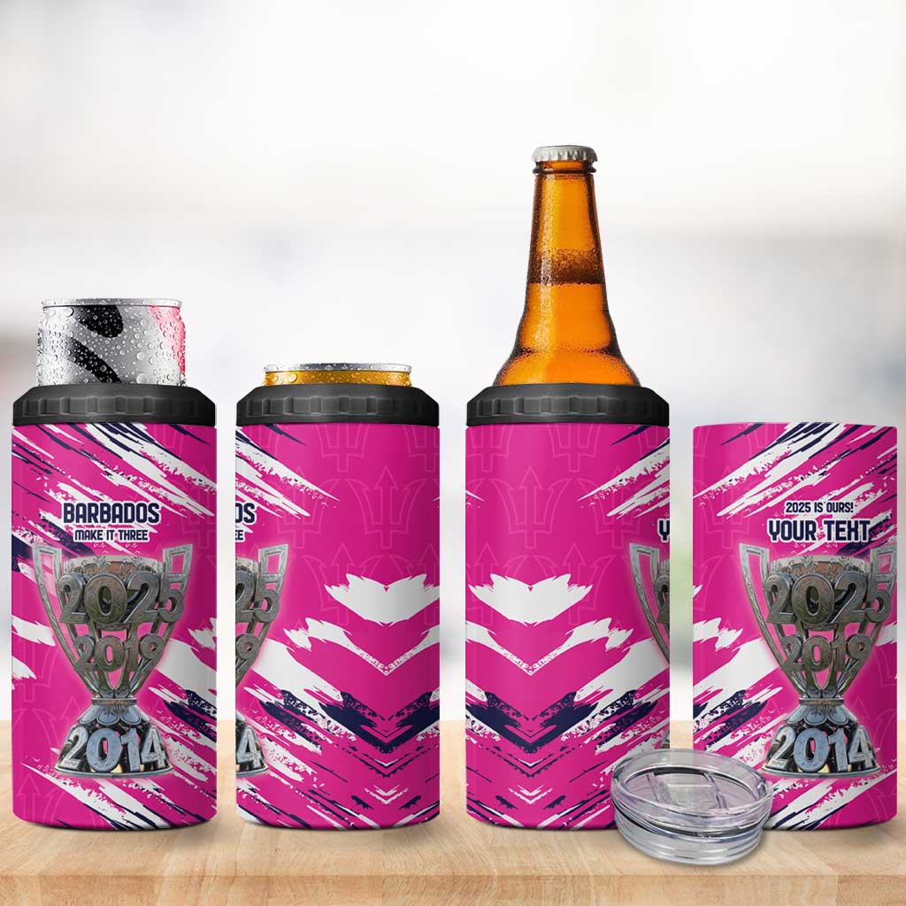 Caribbean Cricket Barbados Personalized 4 in 1 Can Cooler Tumbler Make It Three 2025 is Ours - Wonder Print Shop