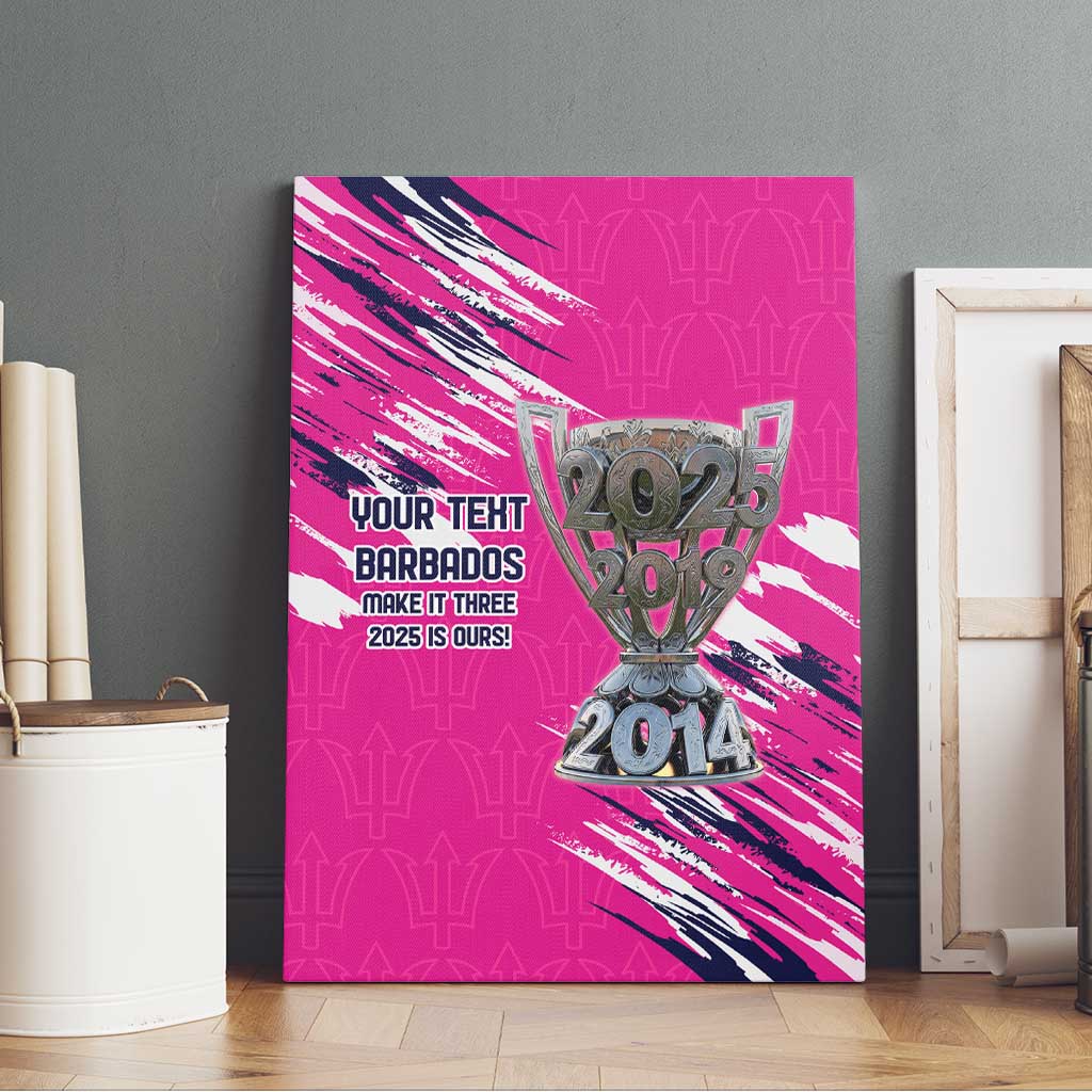 Caribbean Cricket Barbados Personalized Canvas Wall Art Make It Three 2025 is Ours - Wonder Print Shop