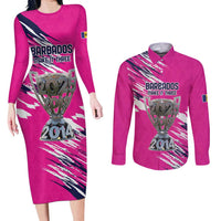 Caribbean Cricket Barbados Personalized Couples Matching Long Sleeve Bodycon Dress and Long Sleeve Button Shirt Make It Three 2025 is Ours - Wonder Print Shop