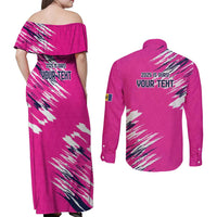 Caribbean Cricket Barbados Personalized Couples Matching Off Shoulder Maxi Dress and Long Sleeve Button Shirt Make It Three 2025 is Ours - Wonder Print Shop