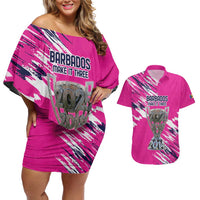 Caribbean Cricket Barbados Personalized Couples Matching Off Shoulder Short Dress and Hawaiian Shirt Make It Three 2025 is Ours - Wonder Print Shop