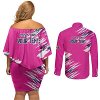 Caribbean Cricket Barbados Personalized Couples Matching Off Shoulder Short Dress and Long Sleeve Button Shirt Make It Three 2025 is Ours - Wonder Print Shop
