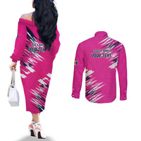 Caribbean Cricket Barbados Personalized Couples Matching Off The Shoulder Long Sleeve Dress and Long Sleeve Button Shirt Make It Three 2025 is Ours - Wonder Print Shop