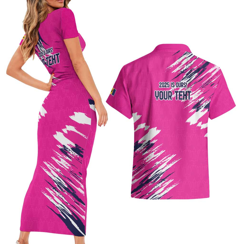 Caribbean Cricket Barbados Personalized Couples Matching Short Sleeve Bodycon Dress and Hawaiian Shirt Make It Three 2025 is Ours - Wonder Print Shop