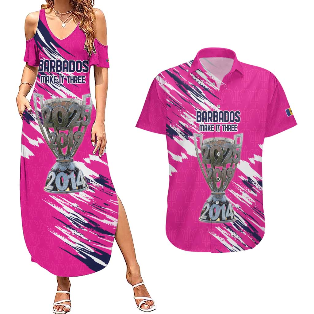 Caribbean Cricket Barbados Personalized Couples Matching Summer Maxi Dress and Hawaiian Shirt Make It Three 2025 is Ours - Wonder Print Shop