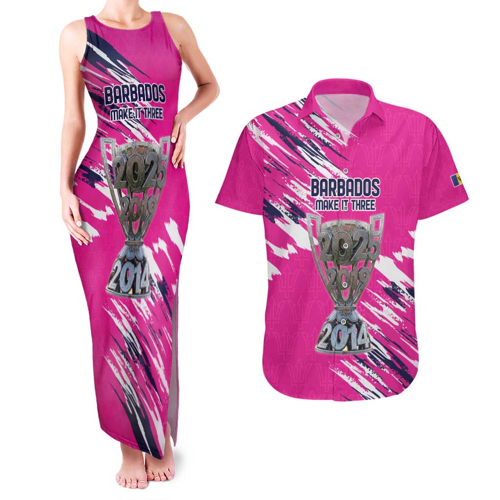 Caribbean Cricket Barbados Personalized Couples Matching Tank Maxi Dress and Hawaiian Shirt Make It Three 2025 is Ours - Wonder Print Shop