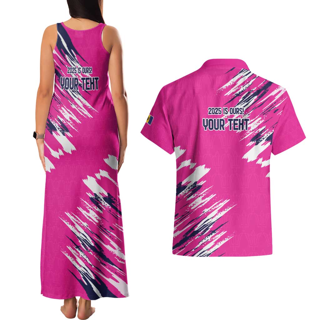 Caribbean Cricket Barbados Personalized Couples Matching Tank Maxi Dress and Hawaiian Shirt Make It Three 2025 is Ours - Wonder Print Shop