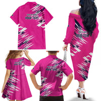 Caribbean Cricket Barbados Personalized Family Matching Off The Shoulder Long Sleeve Dress and Hawaiian Shirt Make It Three 2025 is Ours - Wonder Print Shop