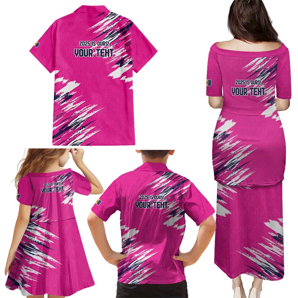 Caribbean Cricket Barbados Personalized Family Matching Puletasi and Hawaiian Shirt Make It Three 2025 is Ours - Wonder Print Shop