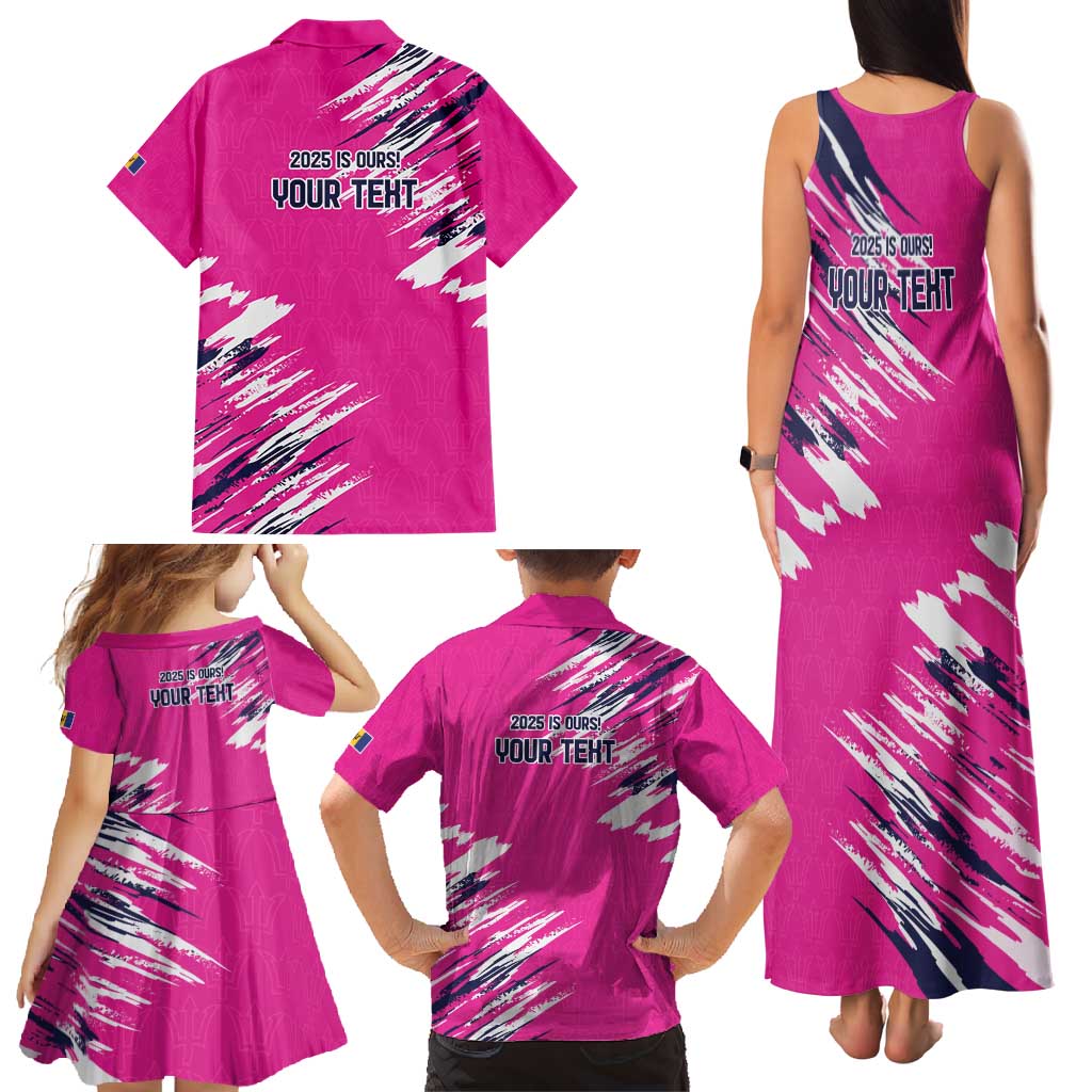 Caribbean Cricket Barbados Personalized Family Matching Tank Maxi Dress and Hawaiian Shirt Make It Three 2025 is Ours - Wonder Print Shop