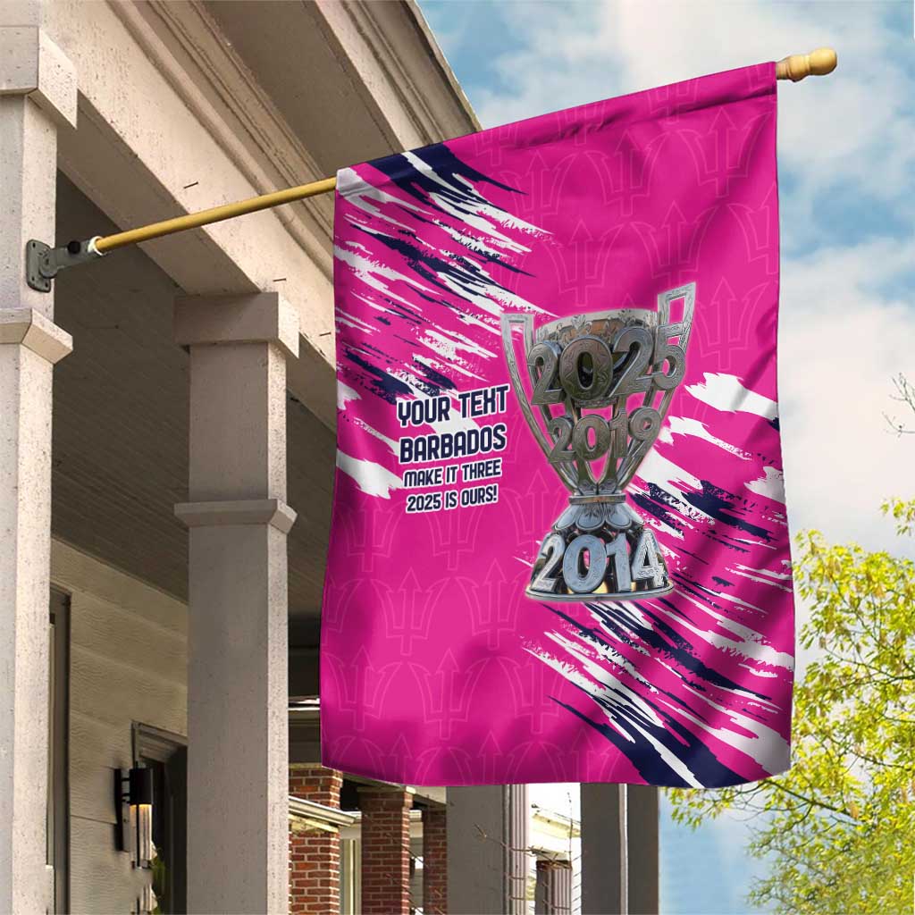 Caribbean Cricket Barbados Personalized Garden Flag Make It Three 2025 is Ours - Wonder Print Shop