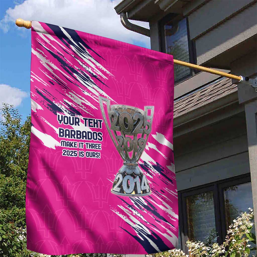 Caribbean Cricket Barbados Personalized Garden Flag Make It Three 2025 is Ours - Wonder Print Shop
