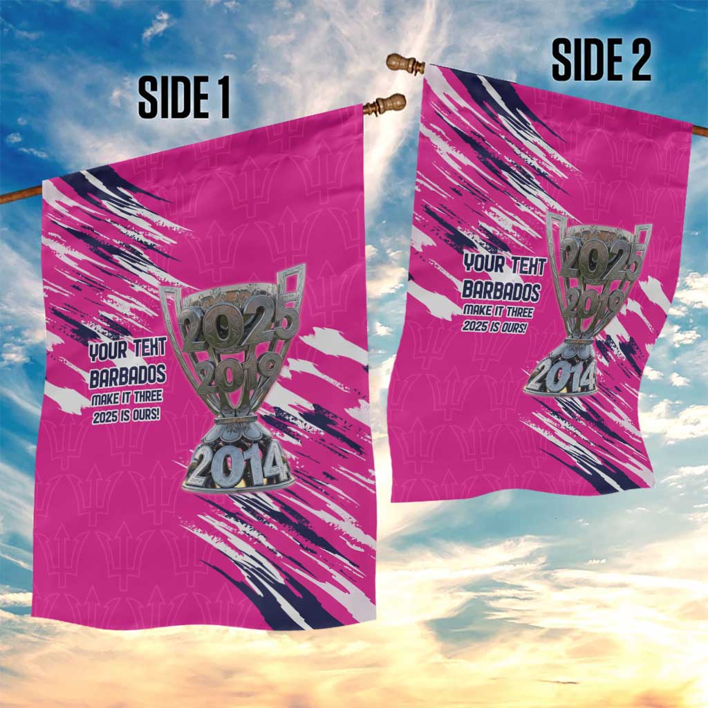 Caribbean Cricket Barbados Personalized Garden Flag Make It Three 2025 is Ours - Wonder Print Shop