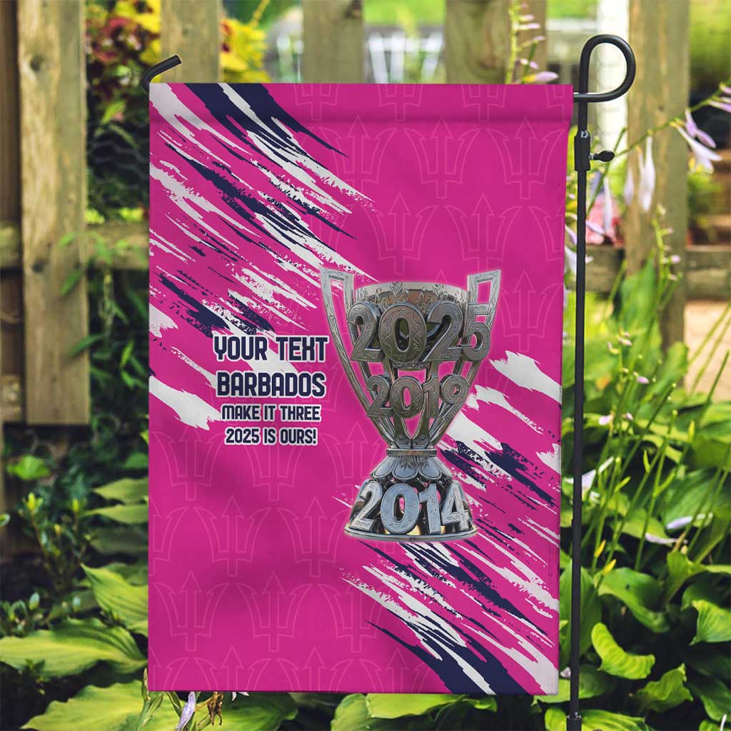Caribbean Cricket Barbados Personalized Garden Flag Make It Three 2025 is Ours - Wonder Print Shop