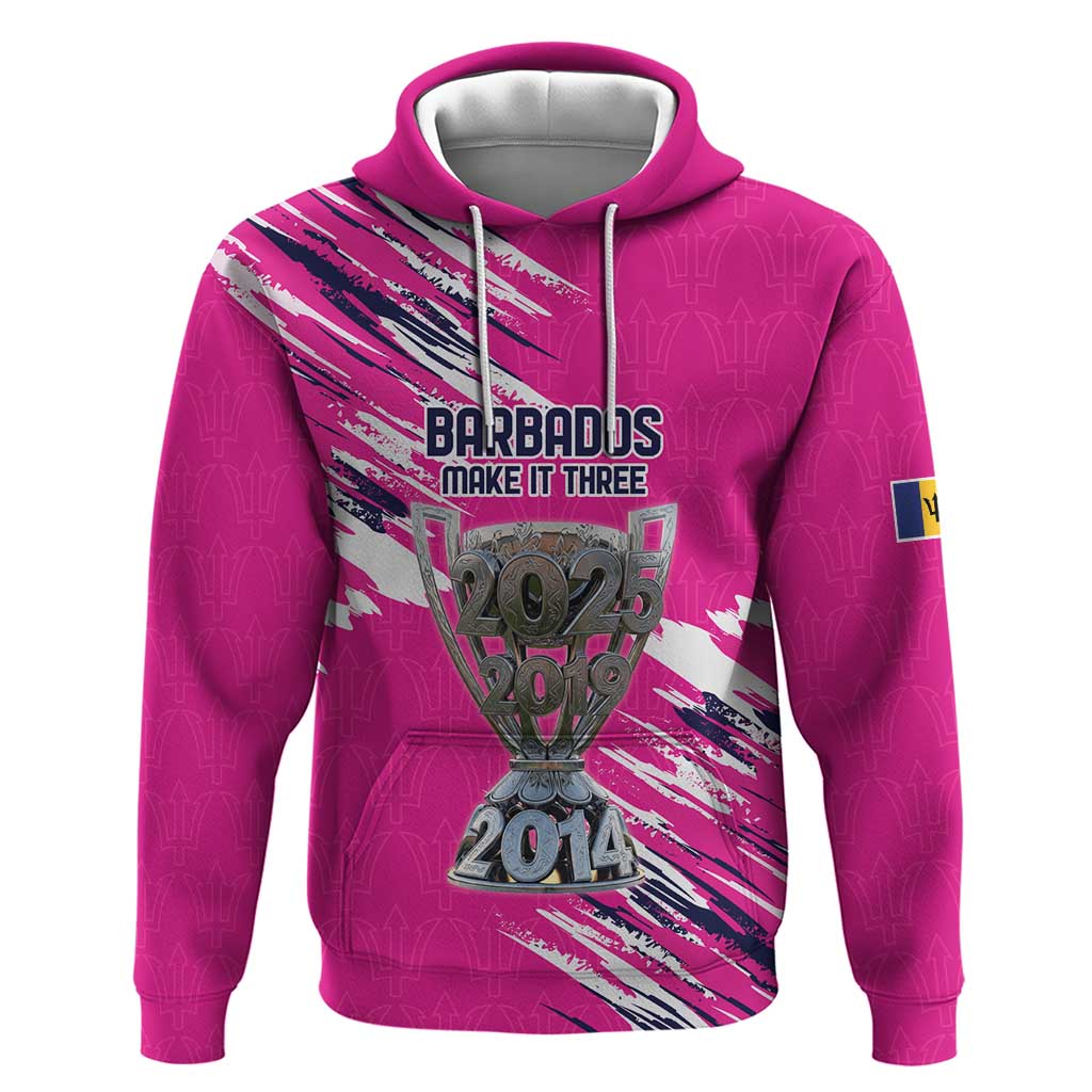 Caribbean Cricket Barbados Personalized Hoodie Make It Three 2025 is Ours - Wonder Print Shop