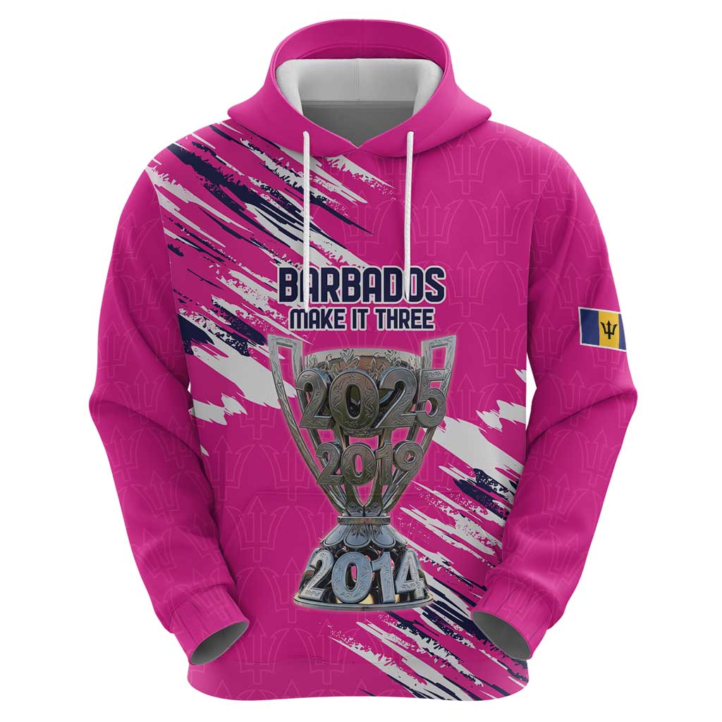 Caribbean Cricket Barbados Personalized Hoodie Make It Three 2025 is Ours - Wonder Print Shop