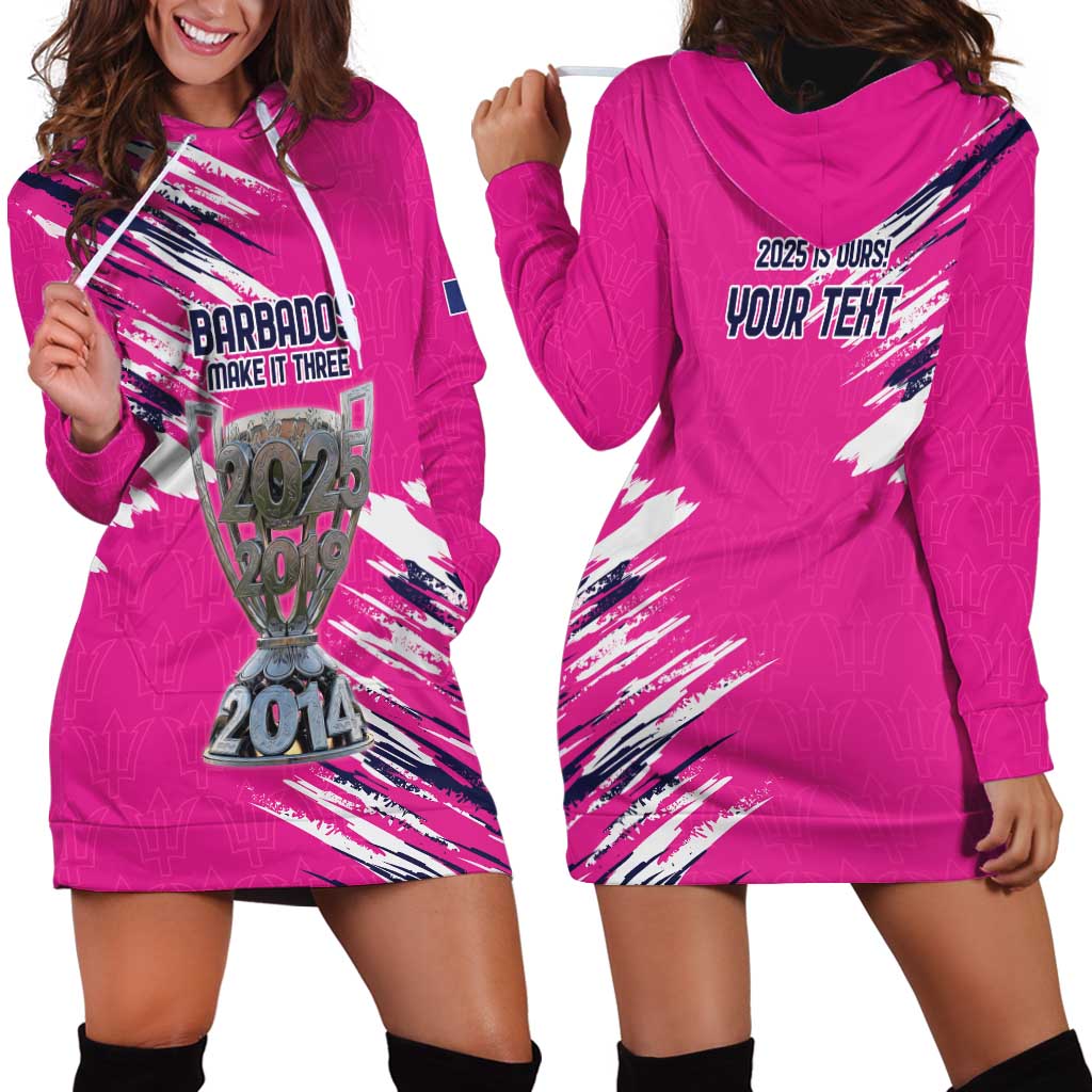 Caribbean Cricket Barbados Personalized Hoodie Dress Make It Three 2025 is Ours - Wonder Print Shop