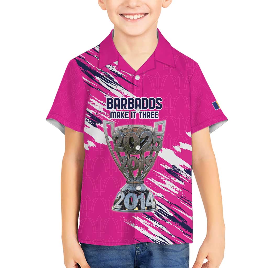 Caribbean Cricket Barbados Personalized Kid Hawaiian Shirt Make It Three 2025 is Ours - Wonder Print Shop