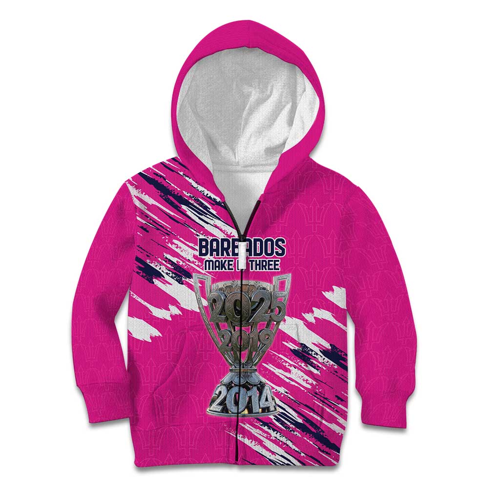 Caribbean Cricket Barbados Personalized Kid Hoodie Make It Three 2025 is Ours - Wonder Print Shop