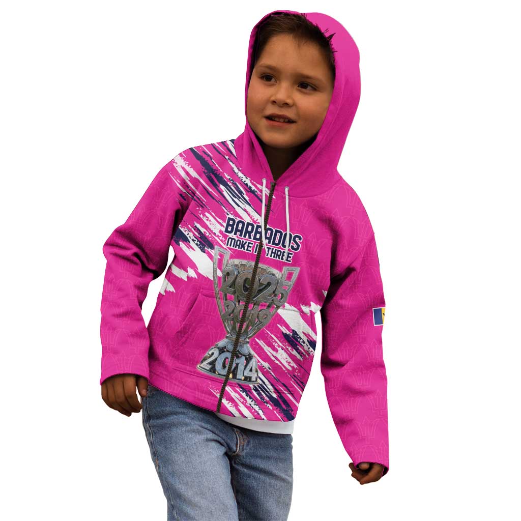 Caribbean Cricket Barbados Personalized Kid Hoodie Make It Three 2025 is Ours - Wonder Print Shop