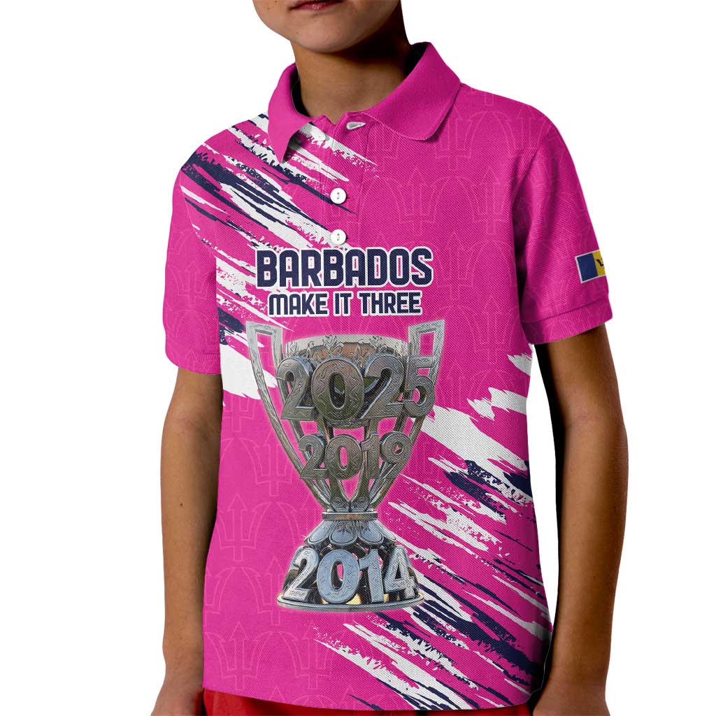 Caribbean Cricket Barbados Personalized Kid Polo Shirt Make It Three 2025 is Ours - Wonder Print Shop