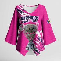 Caribbean Cricket Barbados Personalized Kimono Sleeve Blouse Make It Three 2025 is Ours - Wonder Print Shop