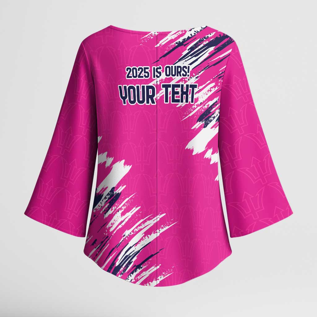 Caribbean Cricket Barbados Personalized Kimono Sleeve Blouse Make It Three 2025 is Ours - Wonder Print Shop