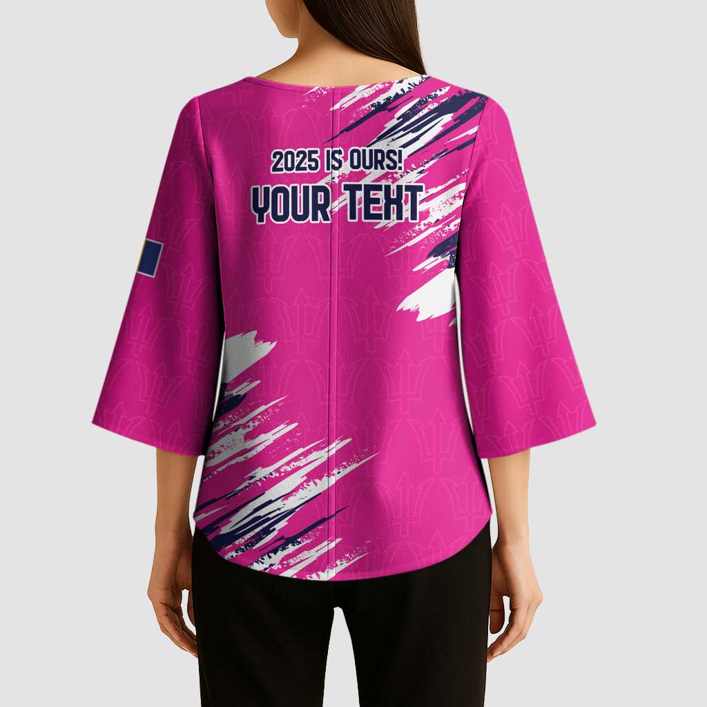 Caribbean Cricket Barbados Personalized Kimono Sleeve Blouse Make It Three 2025 is Ours - Wonder Print Shop