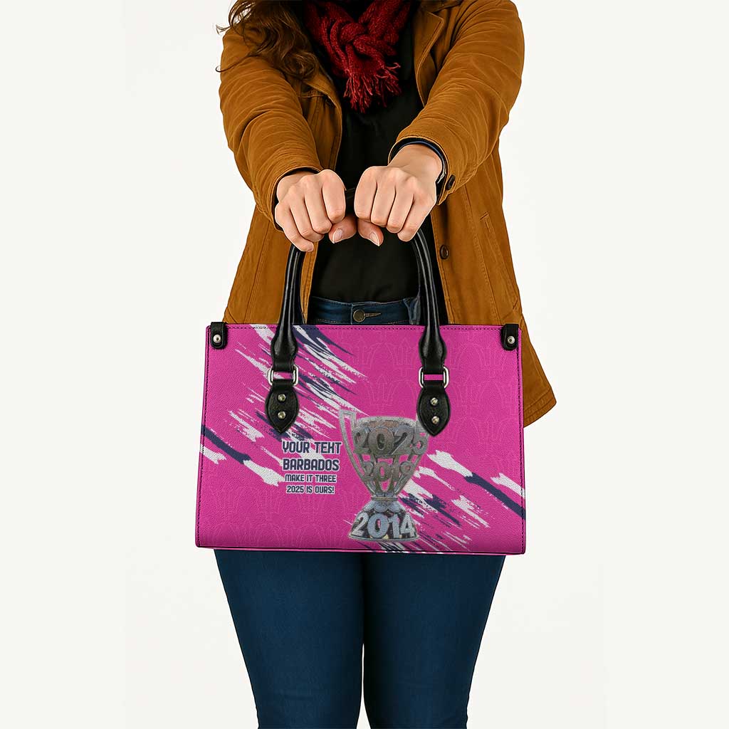 Caribbean Cricket Barbados Personalized Leather Bag Make It Three 2025 is Ours - Wonder Print Shop