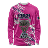 Caribbean Cricket Barbados Personalized Long Sleeve Shirt Make It Three 2025 is Ours - Wonder Print Shop