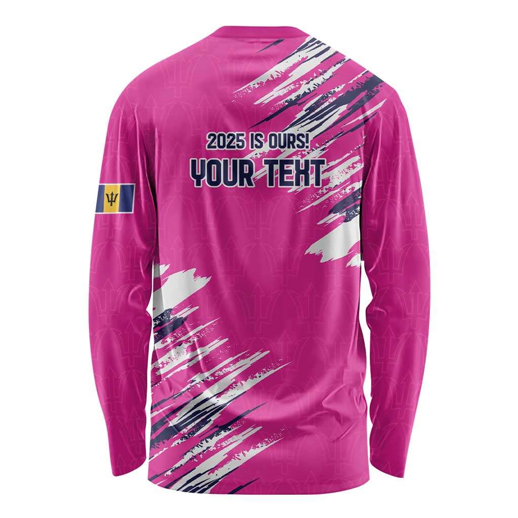 Caribbean Cricket Barbados Personalized Long Sleeve Shirt Make It Three 2025 is Ours - Wonder Print Shop