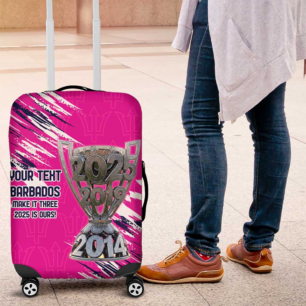 Caribbean Cricket Barbados Personalized Luggage Cover Make It Three 2025 is Ours - Wonder Print Shop