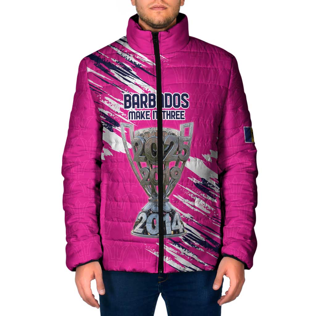 Caribbean Cricket Barbados Personalized Padded Jacket Make It Three 2025 is Ours - Wonder Print Shop