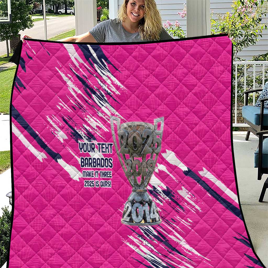 Caribbean Cricket Barbados Personalized Quilt Make It Three 2025 is Ours - Wonder Print Shop