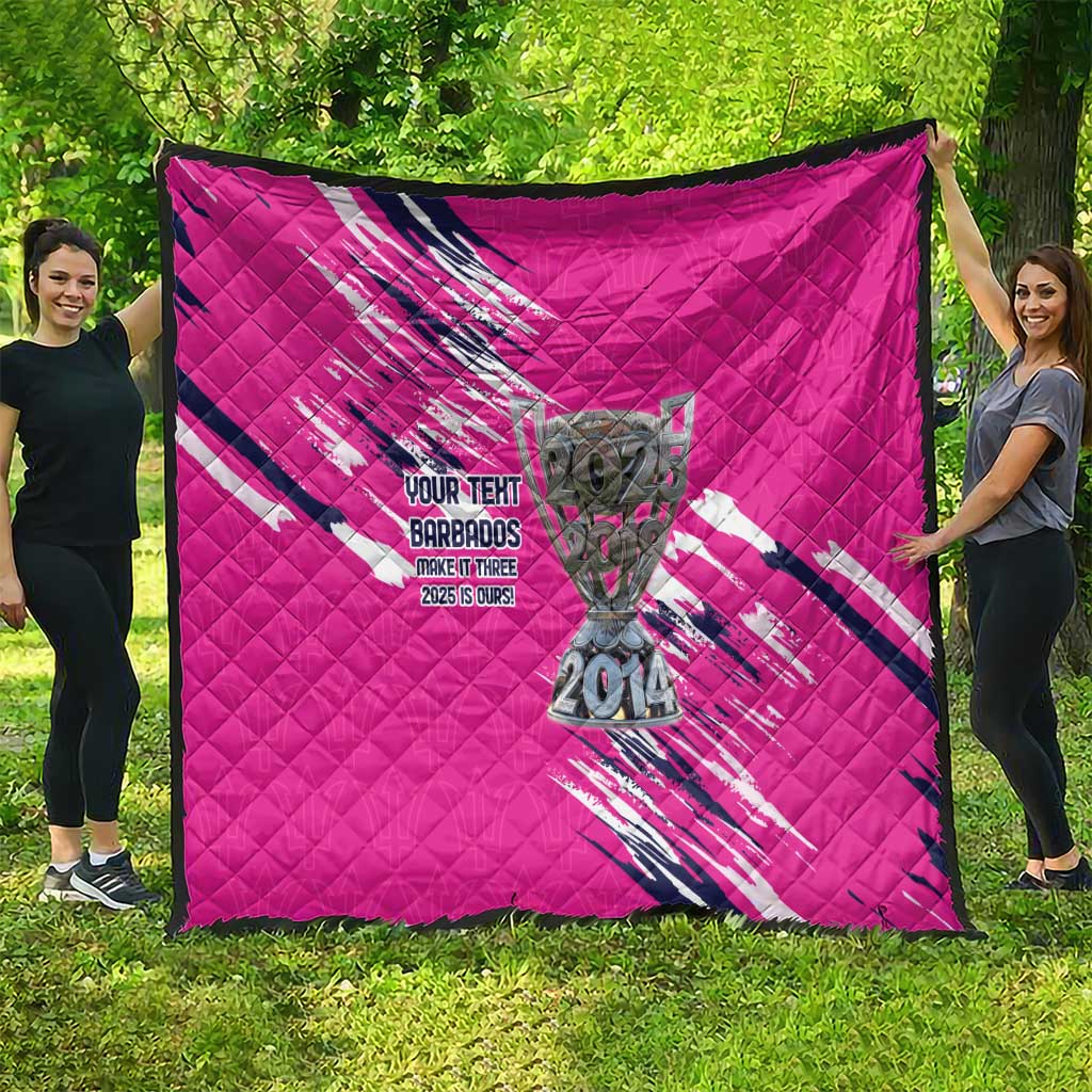 Caribbean Cricket Barbados Personalized Quilt Make It Three 2025 is Ours - Wonder Print Shop