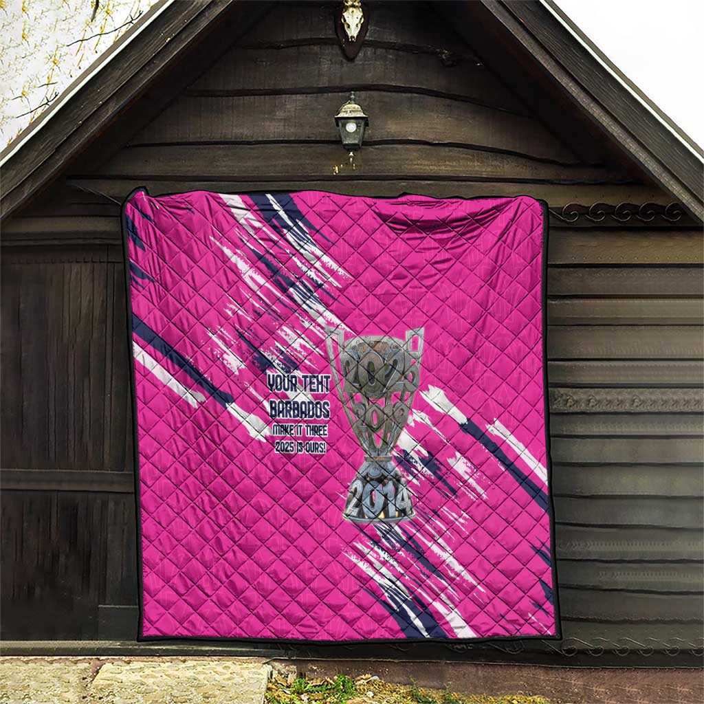 Caribbean Cricket Barbados Personalized Quilt Make It Three 2025 is Ours - Wonder Print Shop