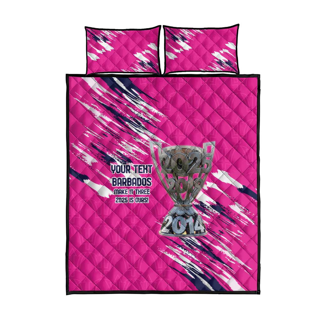 Caribbean Cricket Barbados Personalized Quilt Bed Set Make It Three 2025 is Ours - Wonder Print Shop