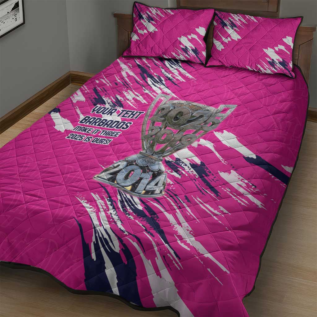 Caribbean Cricket Barbados Personalized Quilt Bed Set Make It Three 2025 is Ours - Wonder Print Shop