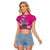 Caribbean Cricket Barbados Personalized Raglan Cropped T Shirt Make It Three 2025 is Ours - Wonder Print Shop