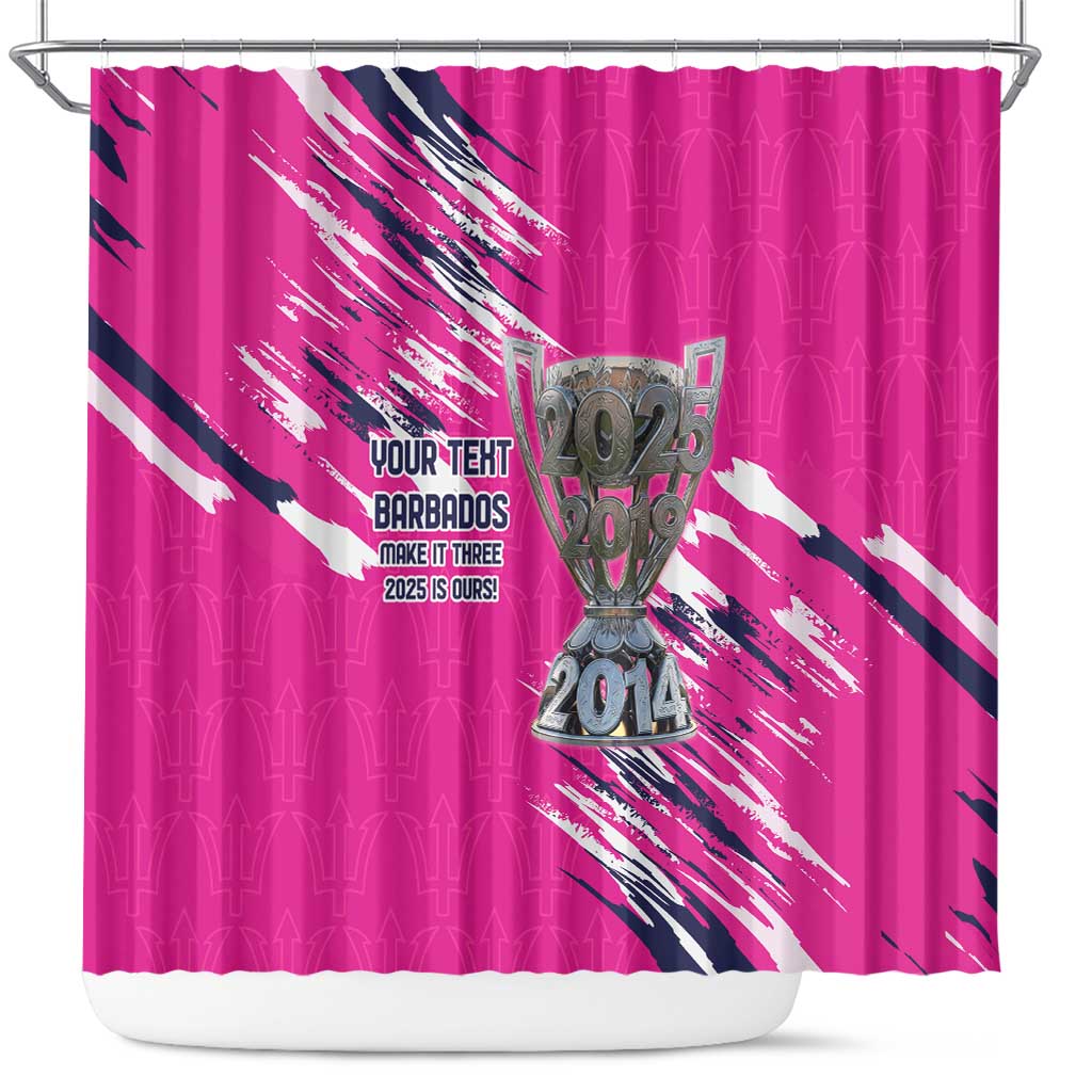Caribbean Cricket Barbados Personalized Shower Curtain Make It Three 2025 is Ours - Wonder Print Shop