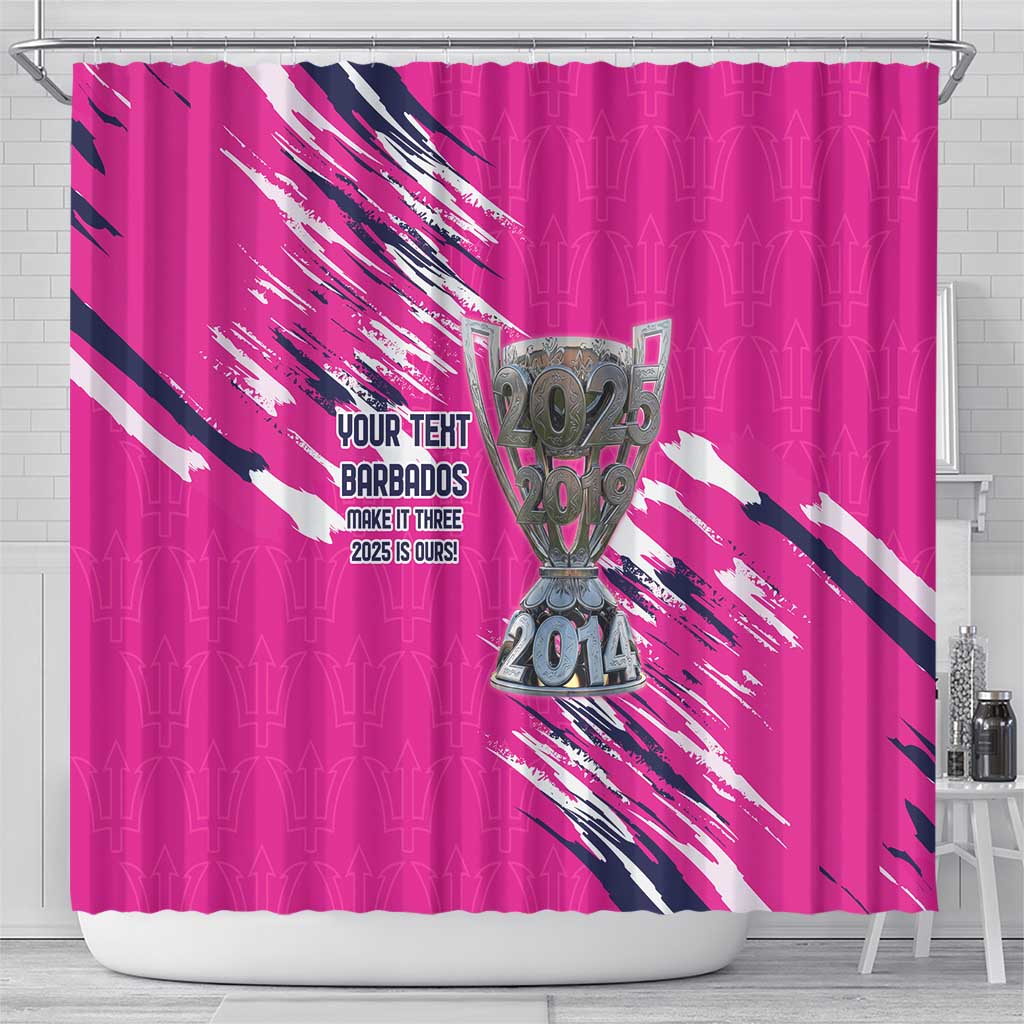 Caribbean Cricket Barbados Personalized Shower Curtain Make It Three 2025 is Ours - Wonder Print Shop